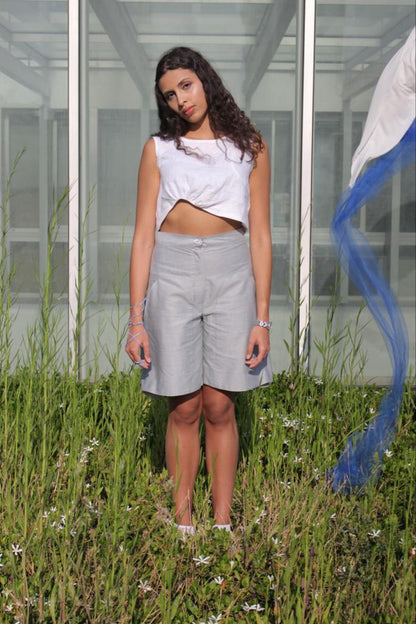 Liberwave 100% Linen Free-Movement Crop-Top