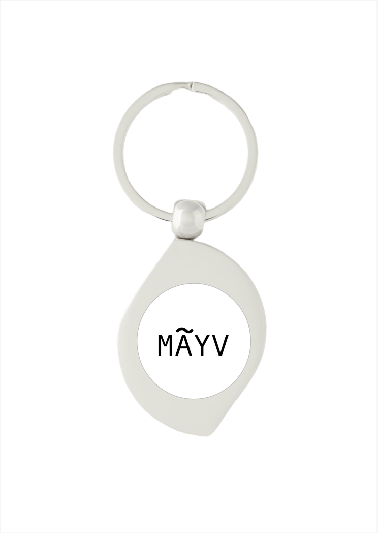 "Brightflixx & Mayv: FusionBlend keychain."